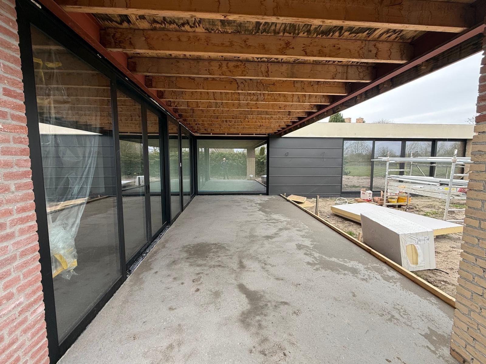 Veranda in opbouw